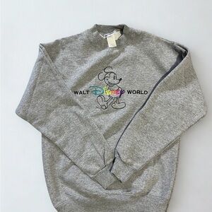 Disney Gray Crewneck Sweater with Mickey Design